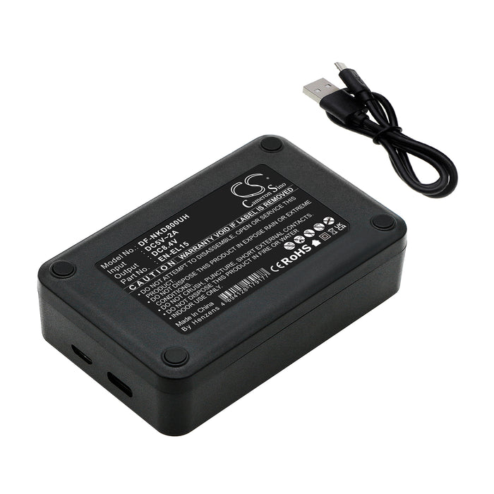 Nikon 1 V1 Coolpix D7000 Coolpix D800 D500 D600 D610 D7000 D7100 D7200 D750 D7500 D780 D800 D800E D810 D810A D850 D Replacement Camera Battery Charger