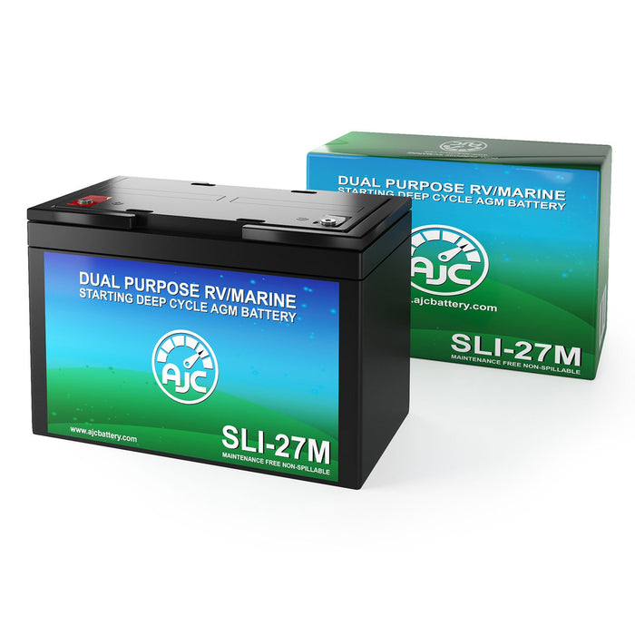 AJC Group 27M Dual Purpose Starting and Deep Cycle Marine and Boat Battery