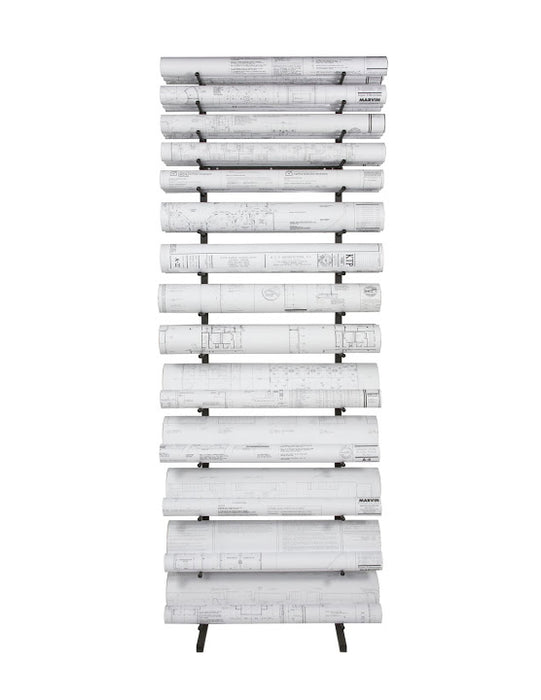 Vis-i-Rack High Capacity Rolled Blueprint Storage Rack with 13 Bins