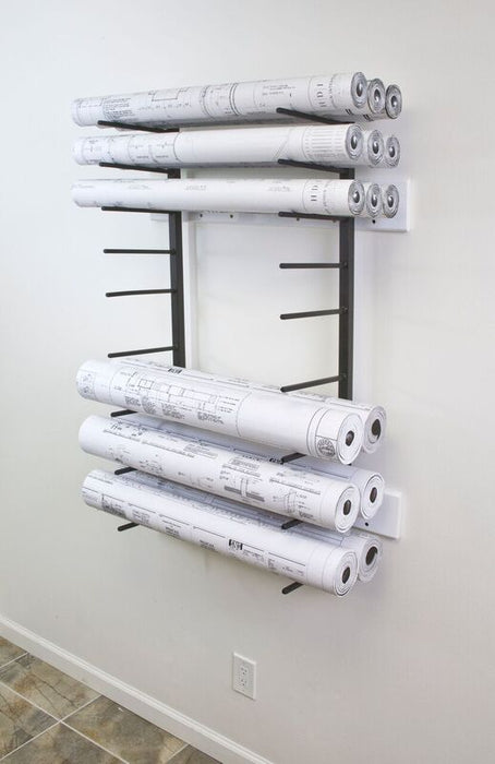 Vis-i-Rack High Capacity Rolled Blueprint Storage Rack with 6 Bins
