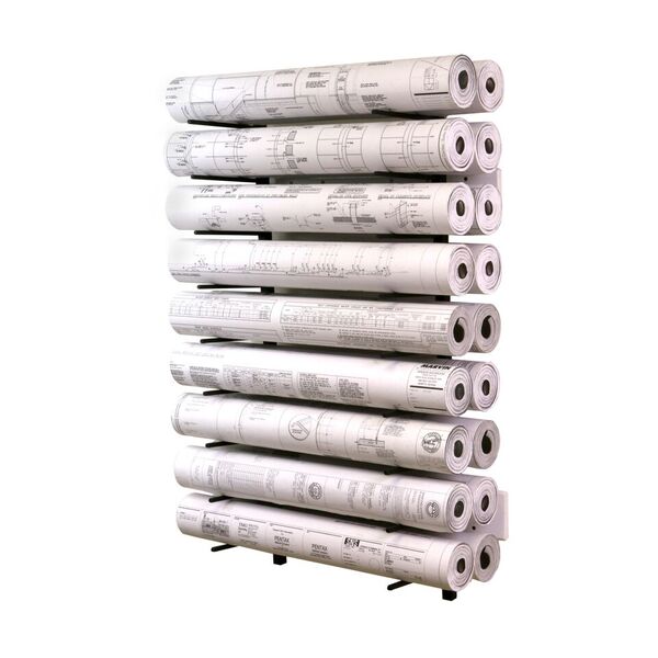Vis-i-Rack High Capacity Rolled Blueprint Storage Rack with 8 Bins